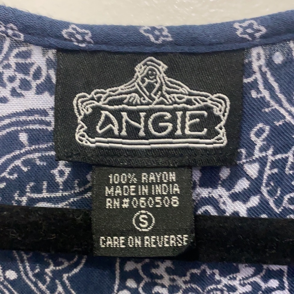 Angie Bandana Print Tunic Blouse Top - Picture 2 of 6